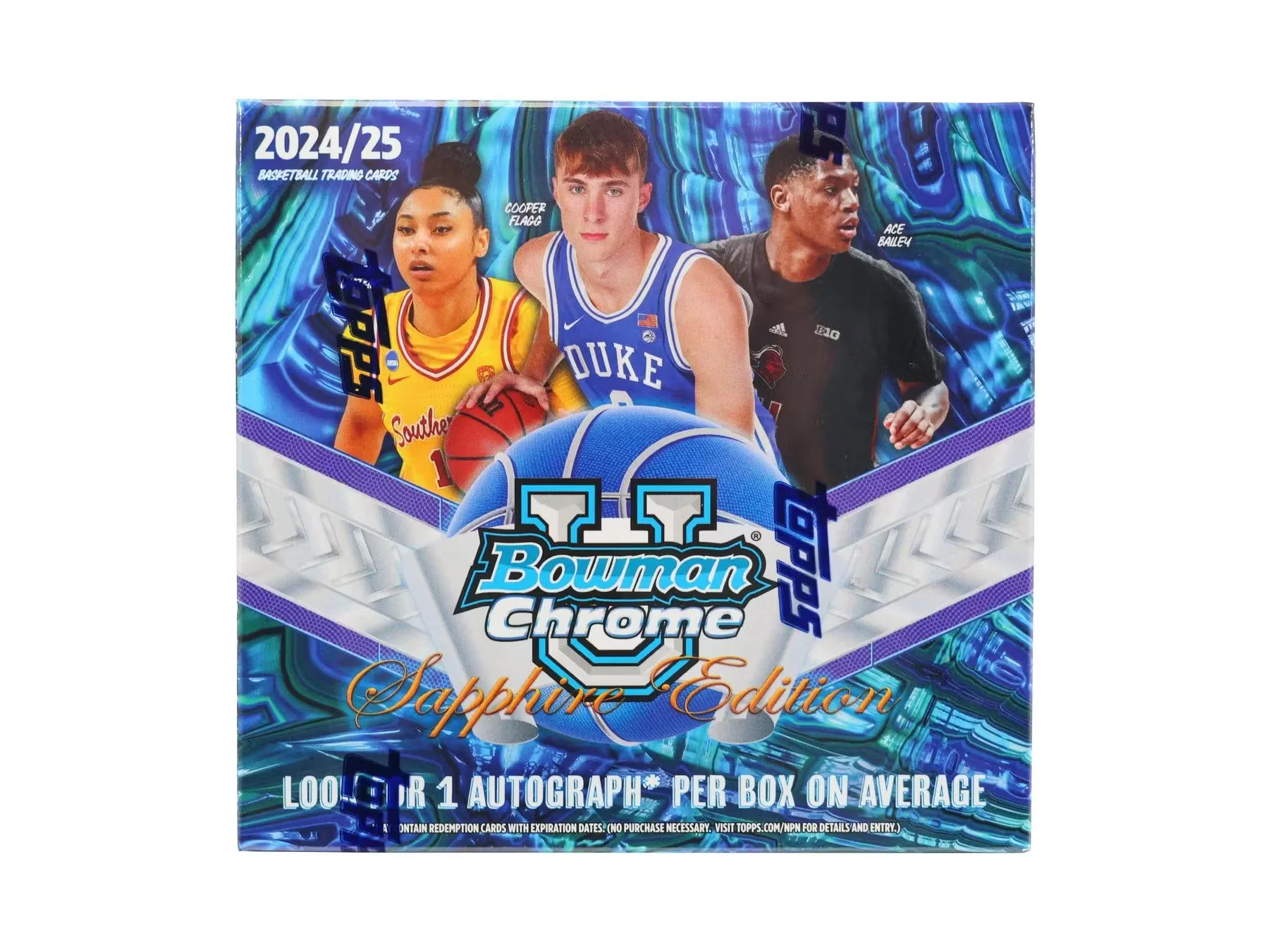 2024-25 Bowman Chrome University Basketball Sapphire Box