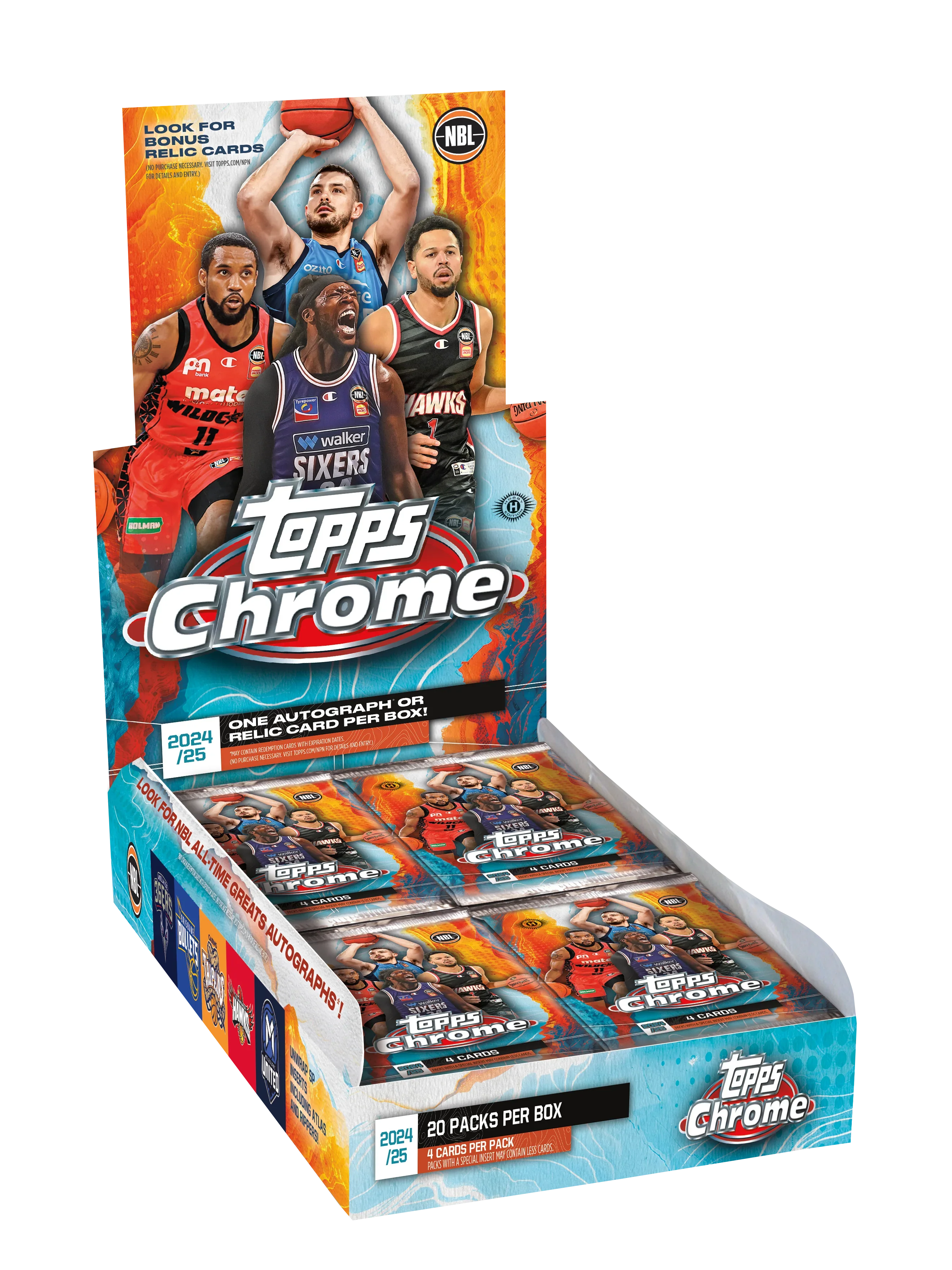 2024-25 Topps Chrome NBL Basketball Hobby Box